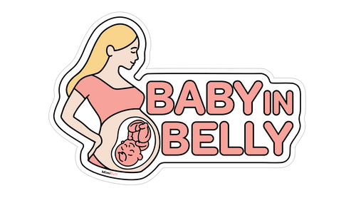 "Baby in Belly" Magnet for Car